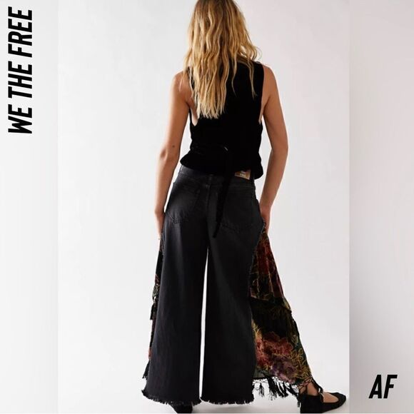 WE THE FREE JUST FRILLS LOW RISE WIDE LEG JEANS NWT - Picture 7 of 17